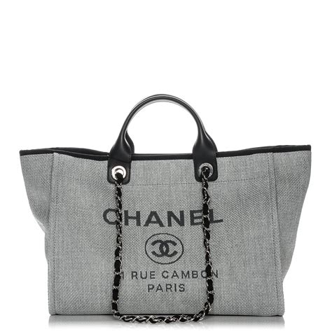 chanel deauville tote large bag|Chanel deauville tote large size.